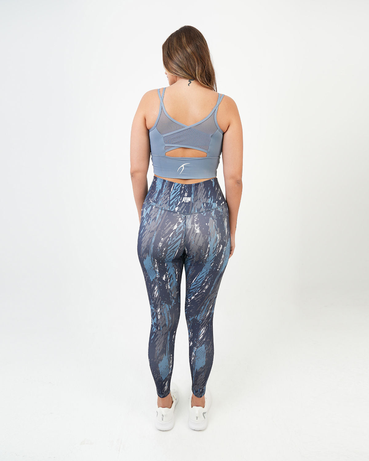 ATUM| Marble Printed Women's Leggings - Navy