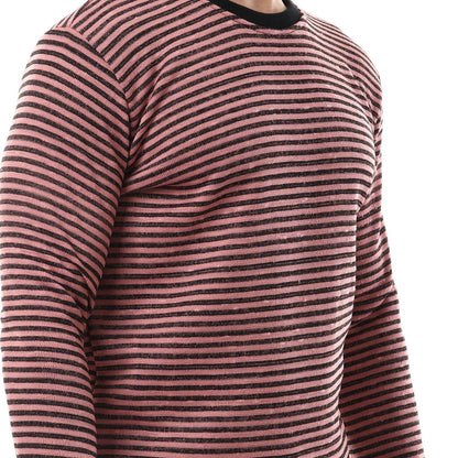 Thin Stripes Round Sweatshirt - سويت شيرت بخطوط رفيعة ورقبة دائرية