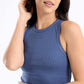 Carina Crew Neck Ribbed Top