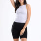 Carina Crew Neck Ribbed Top