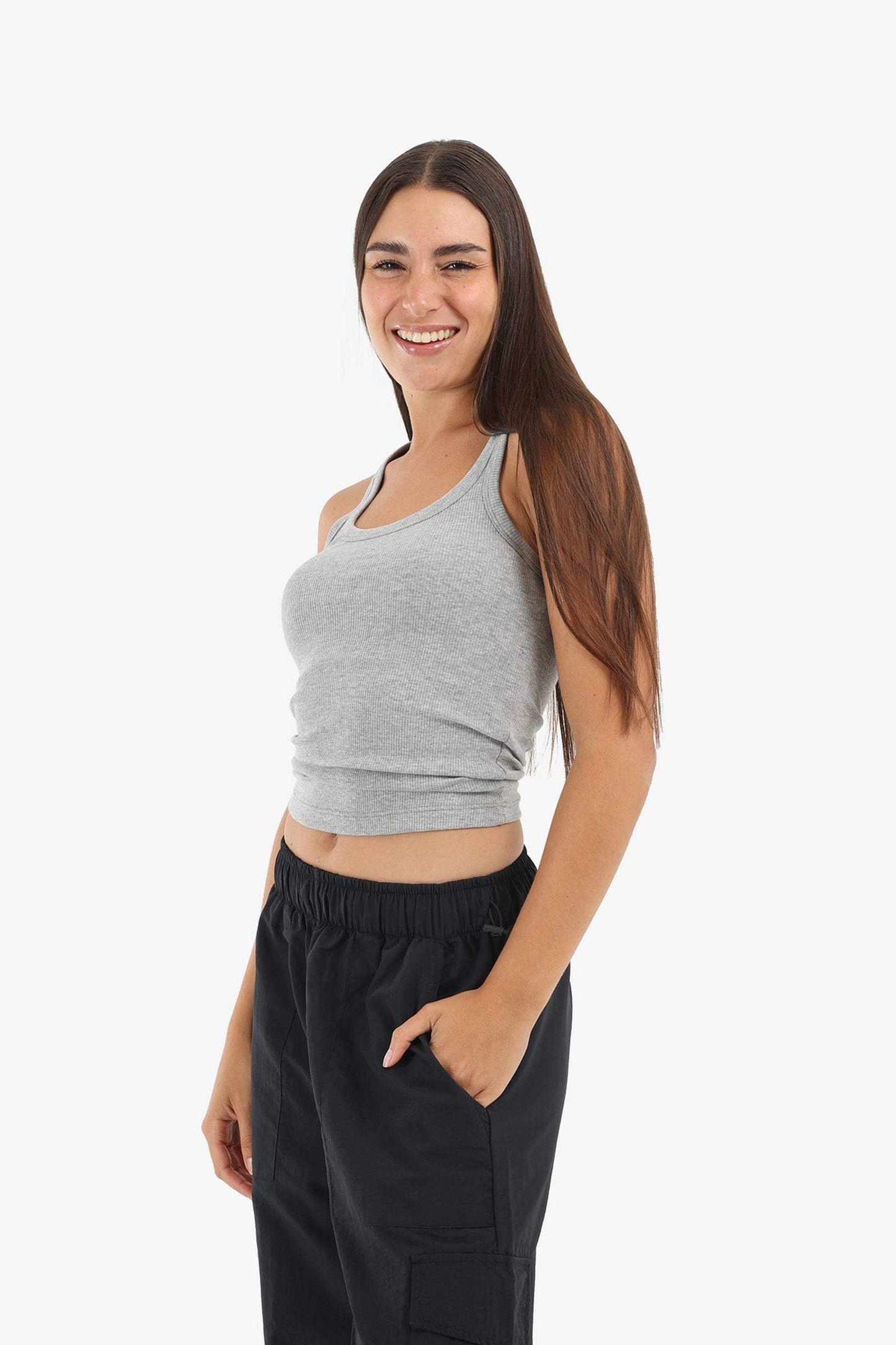 Carina Plunge Round Neck Top