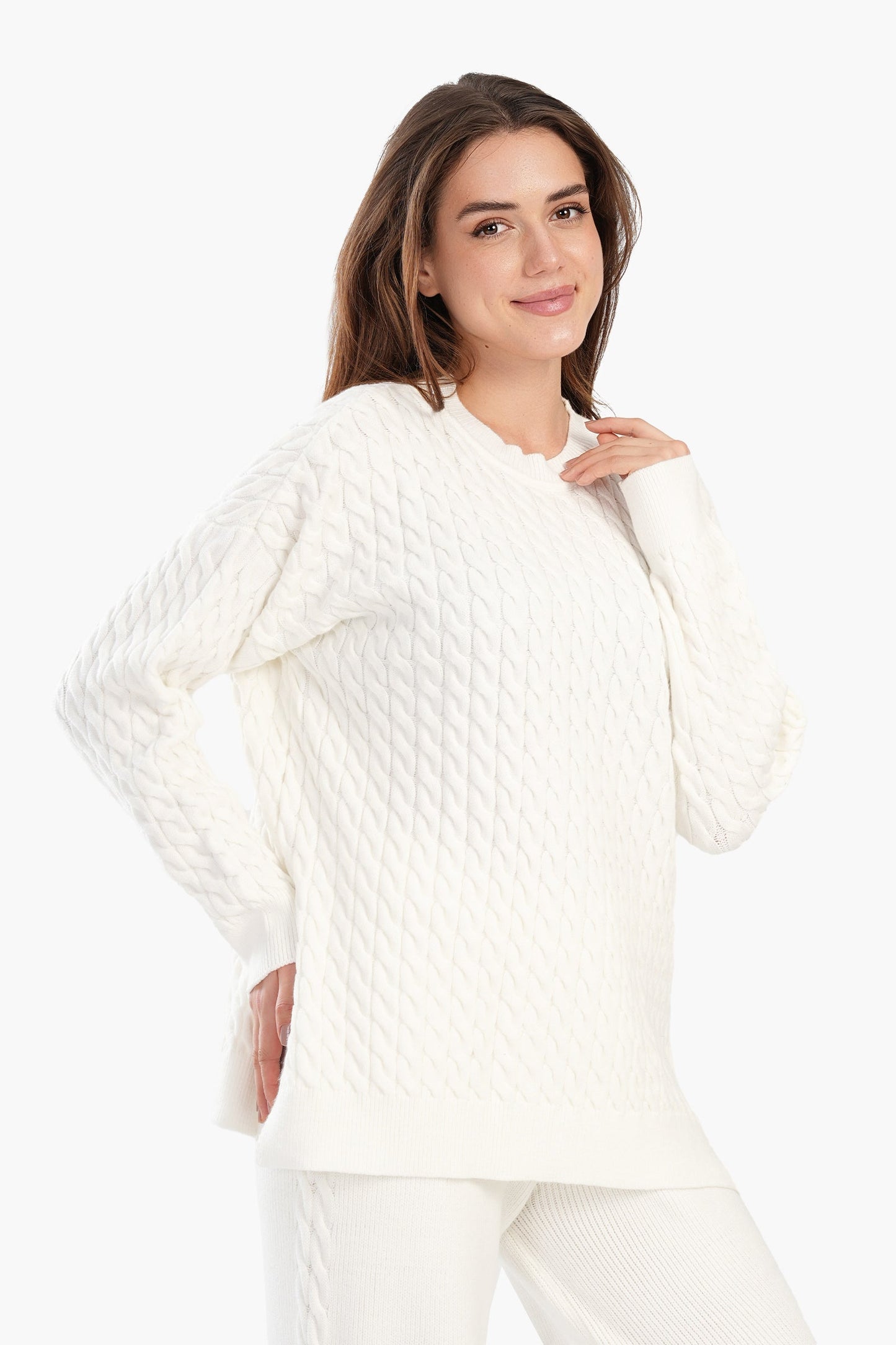 Cable Knitted Lounge Pullover