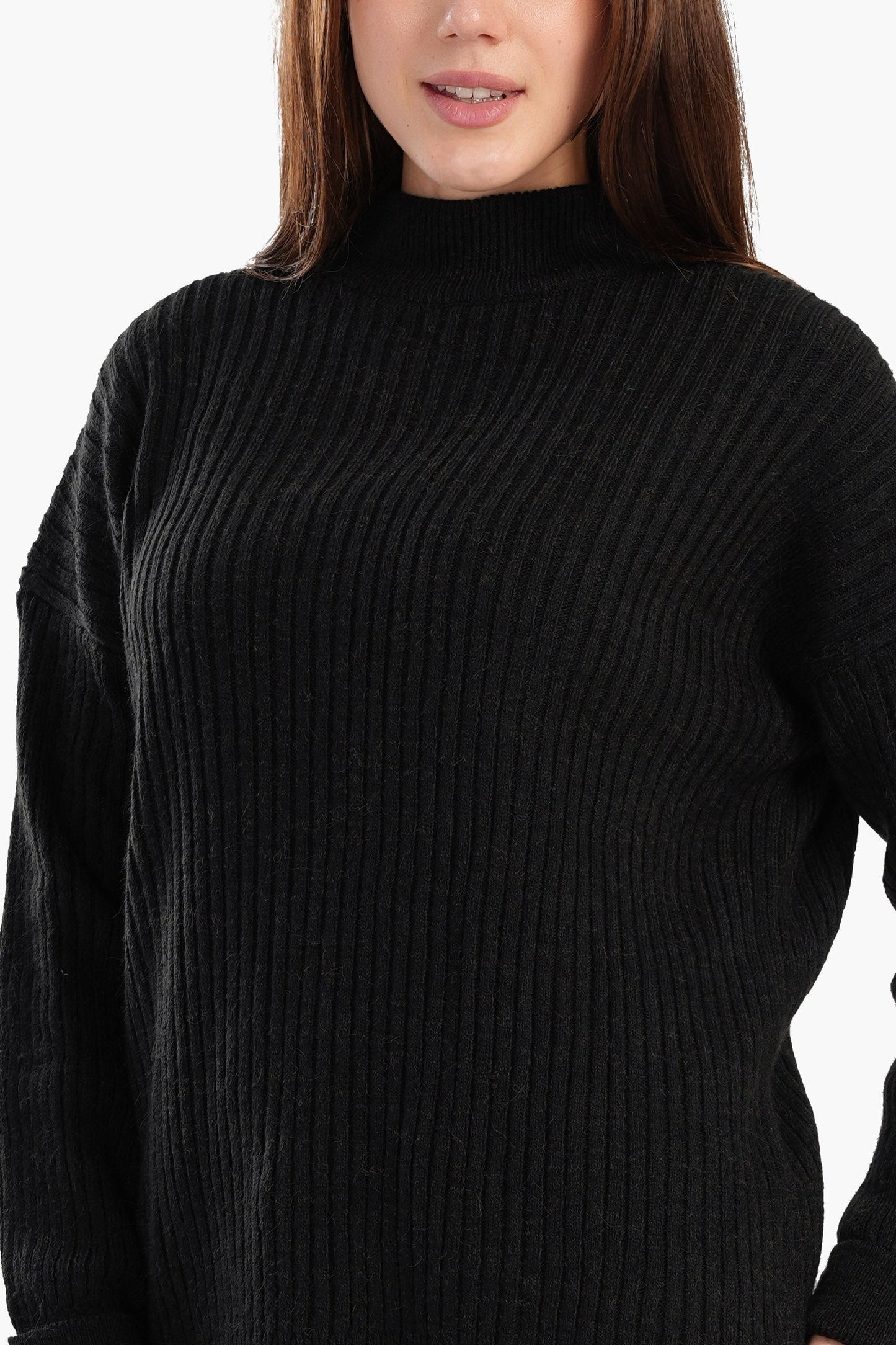 Relaxed Fit Ribbed Pullover