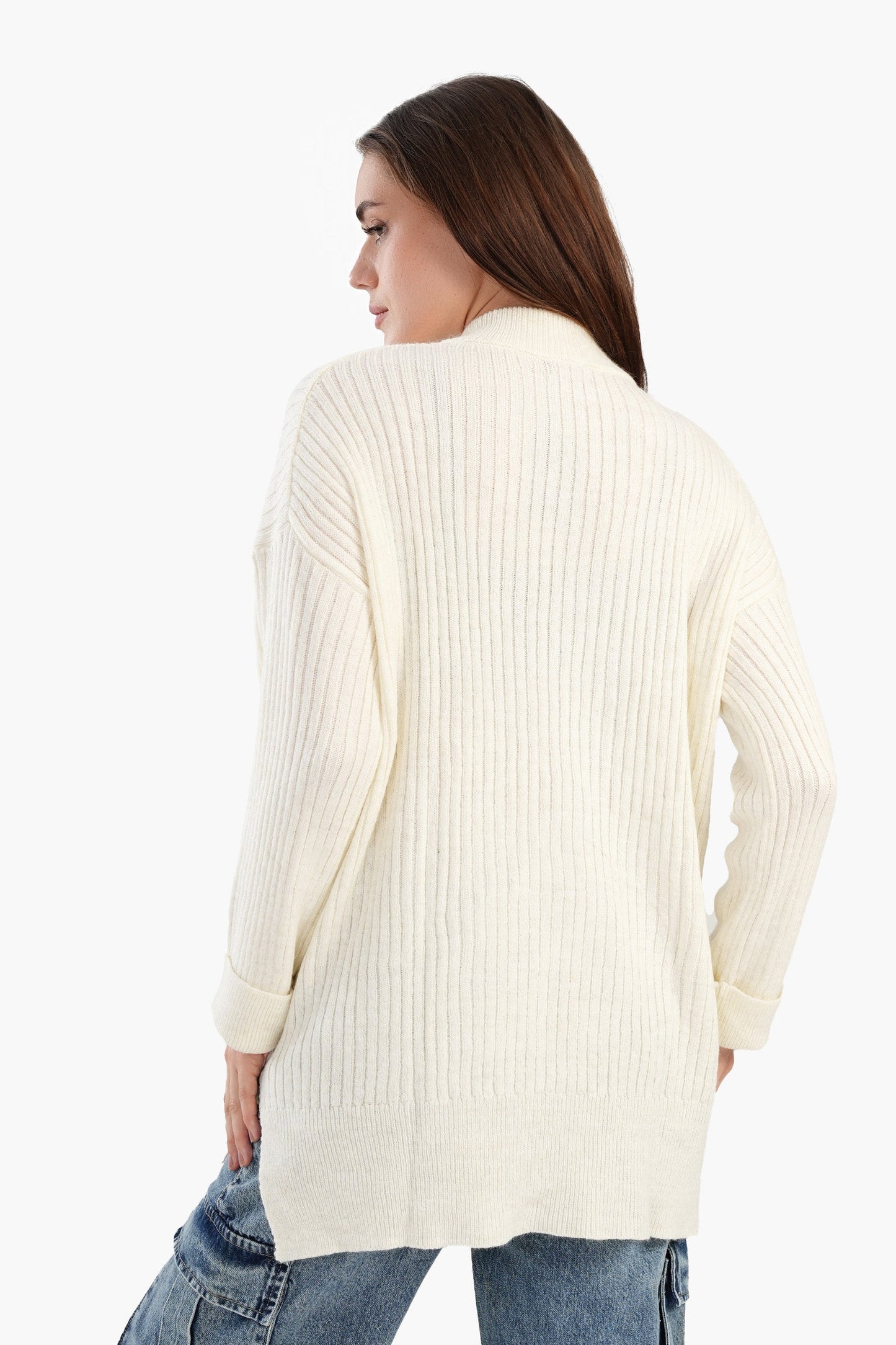 Relaxed Fit Ribbed Pullover