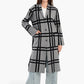 Plaid Pattern V-Neck Coat