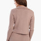 Coffee Ribbed Lounge Jacket