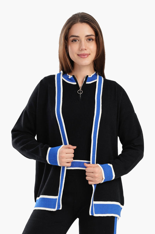 Tritone Wool Lounge Cardigan