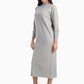 Carina Ribbed High-Neck Trico Dress