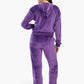 Ribbed Purple Velvet Pyjama Set