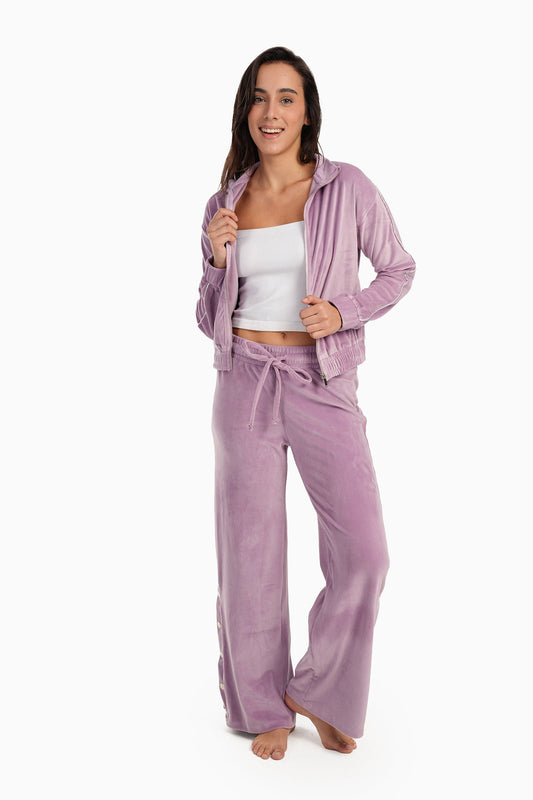 Carina Velvet Cropped Pyjama Set