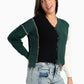 Wool Tritone Knitted Cardigan