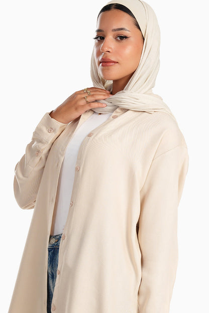 قميص فيسكوز غير متماثل