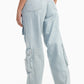 Carina Light Blue Cargo Jeans