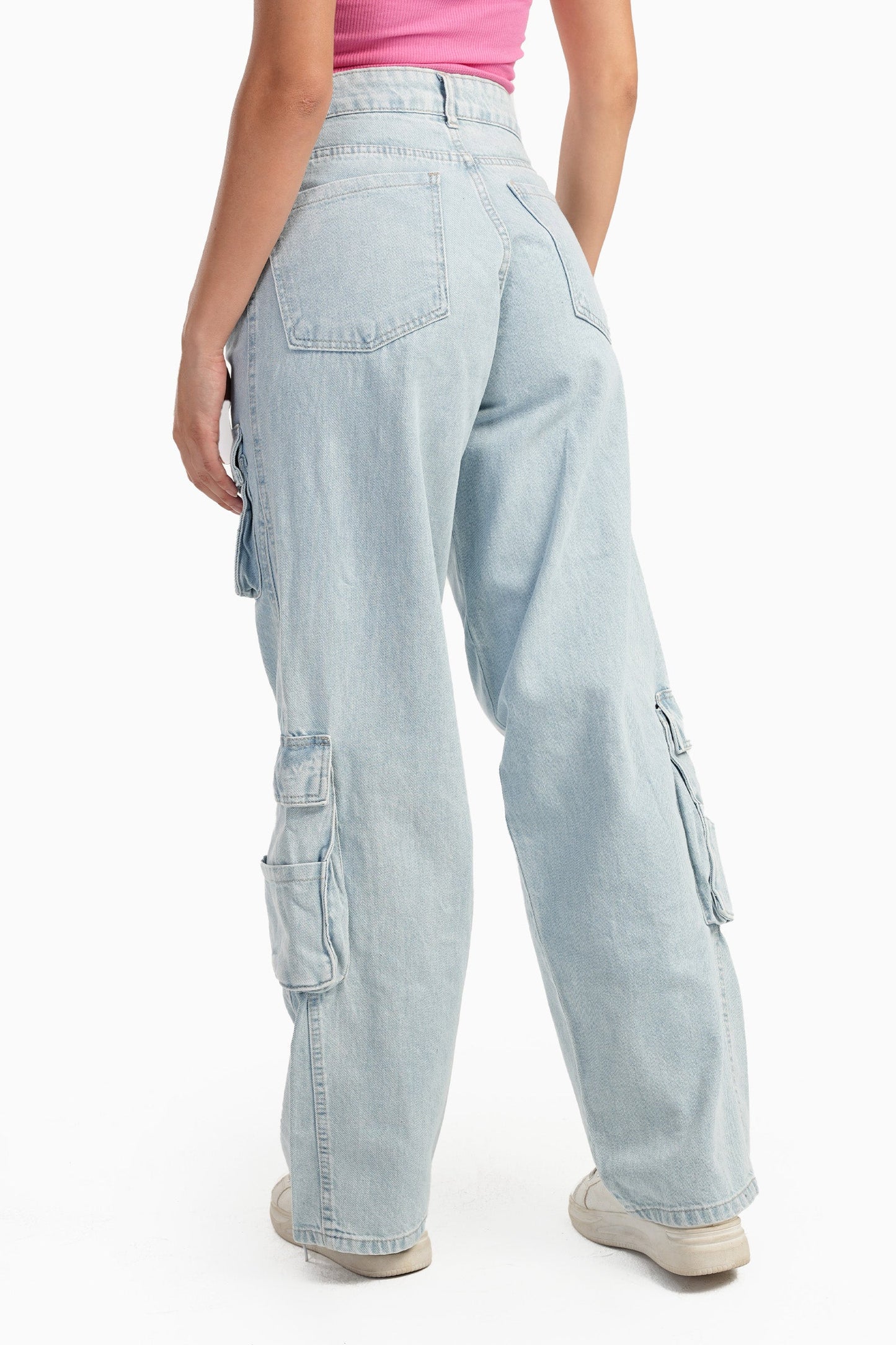 Carina Light Blue Cargo Jeans