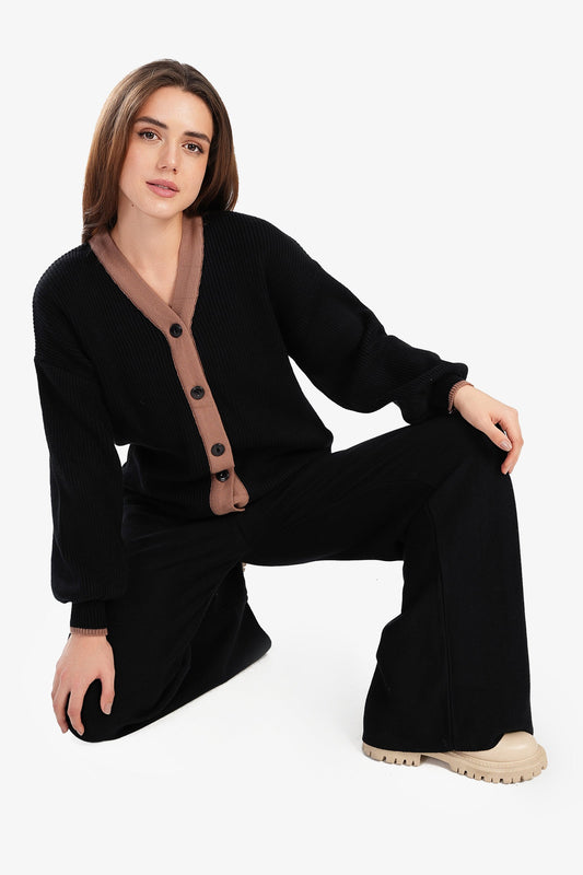 Black Trico Lounge Cardigan