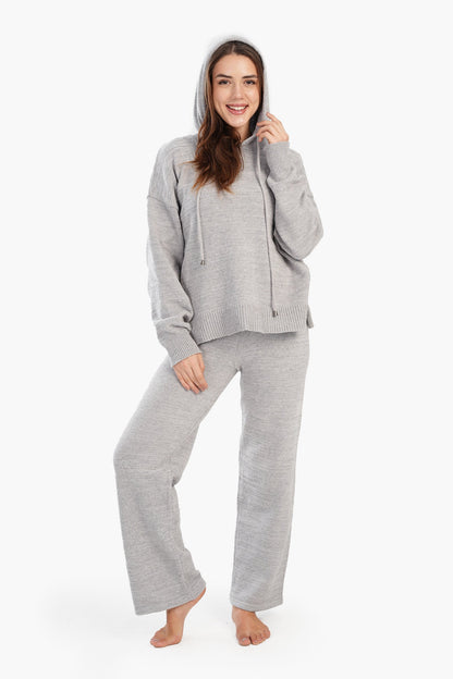 طقم بيجامة تريكو بغطاء للرأس