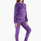 Purple Ribbed Pyjama Set