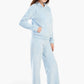 Light Blue Velvet Pyjama Set