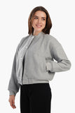 Heather Grey Bomber Jacket