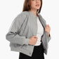 Heather Grey Bomber Jacket