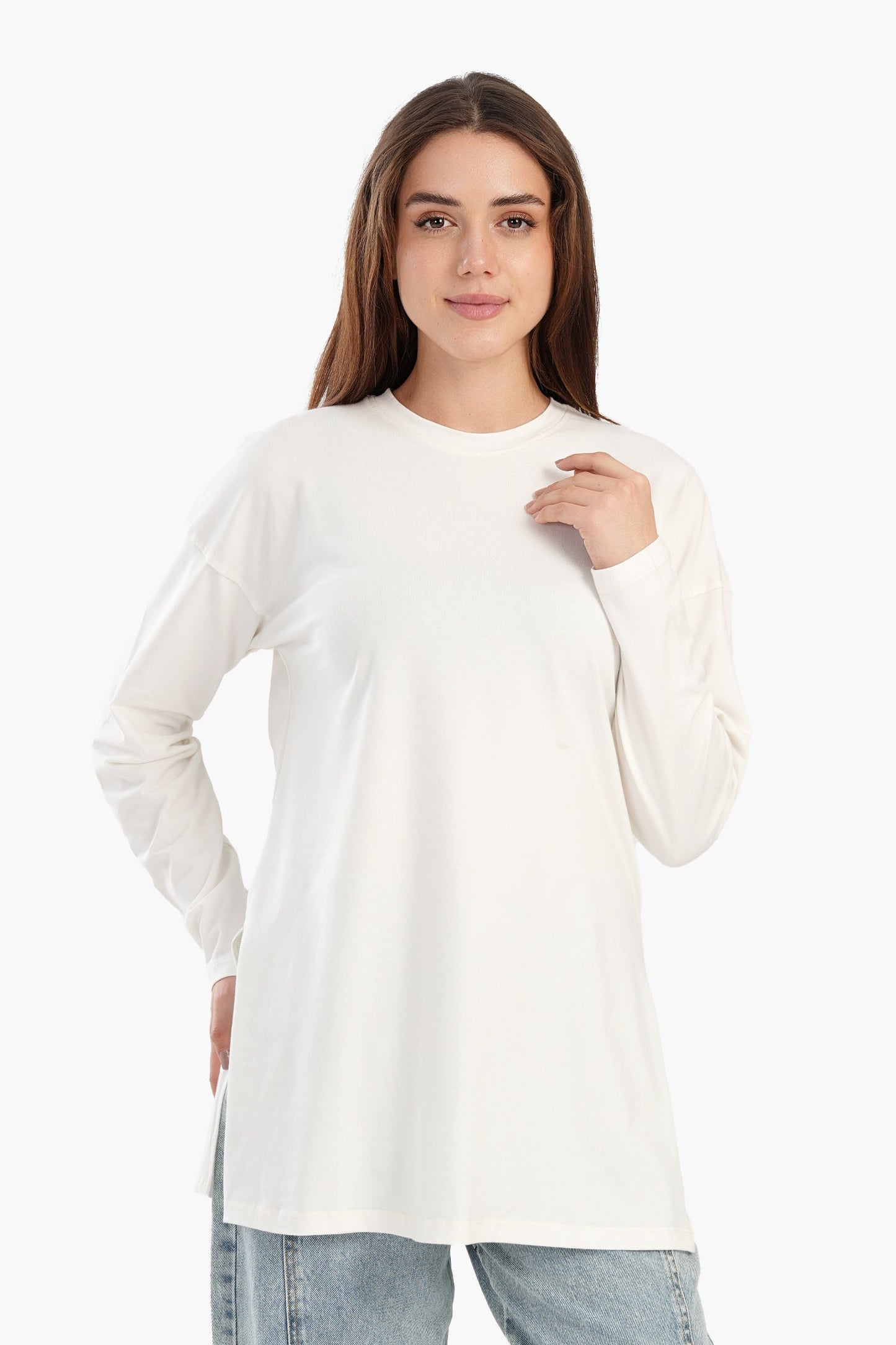 Dropped Shoulder Plain T-Shirt