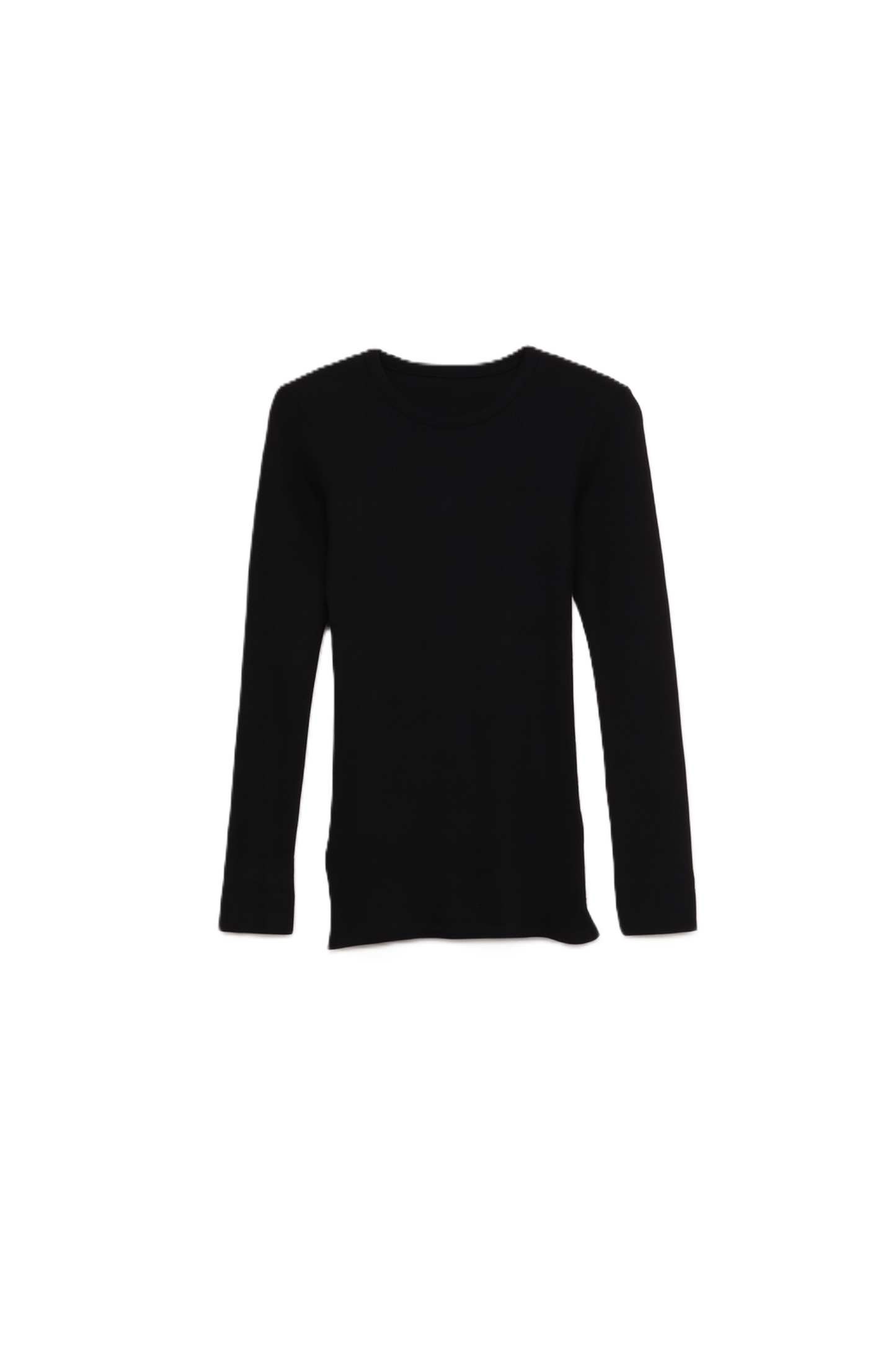 بلوزة مضلعة بأكمام طويلة