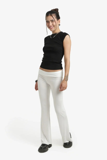 Ribbed Cap Sleeves Top