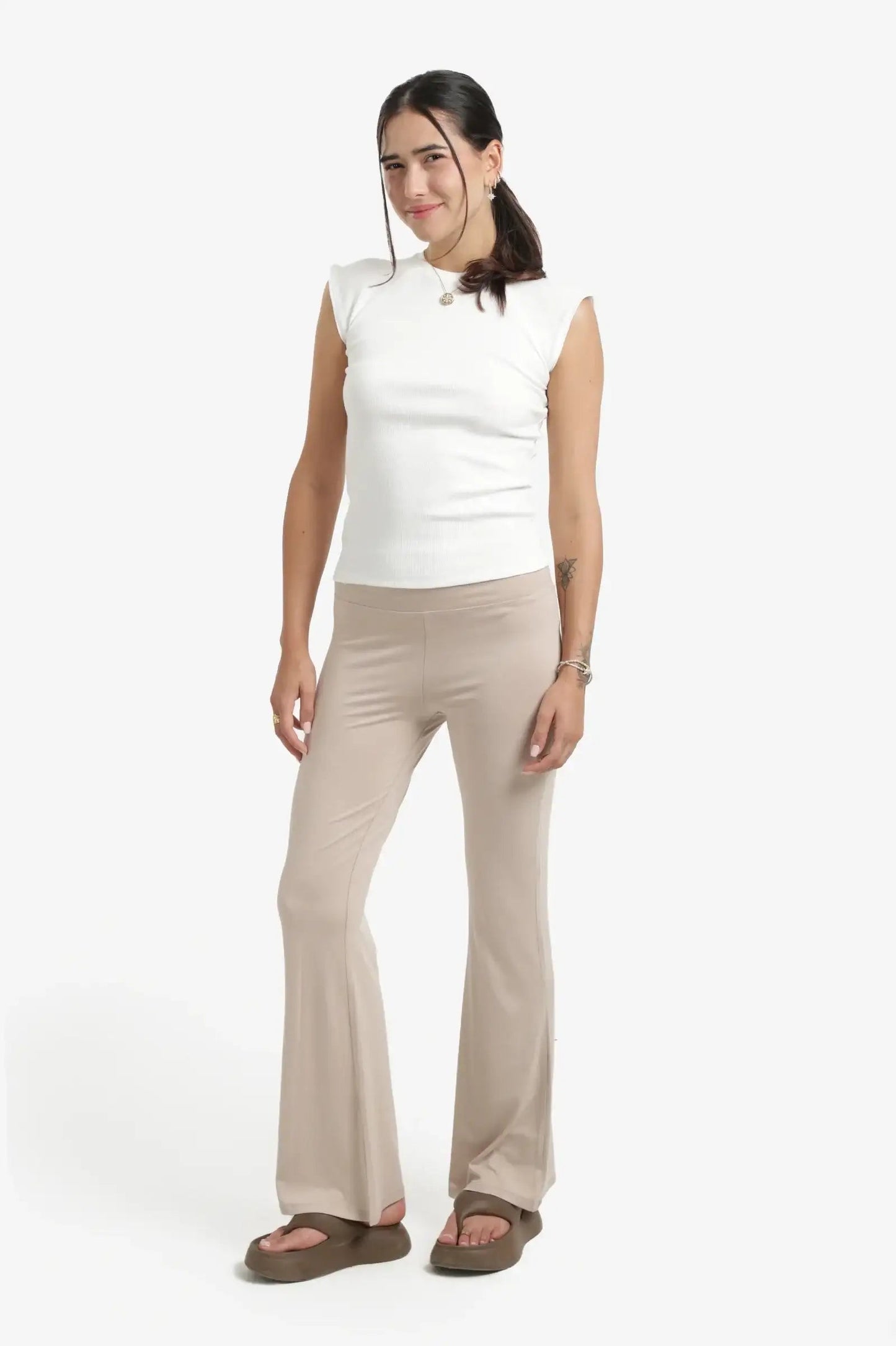 Ribbed Cap Sleeves Top