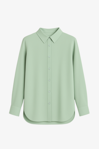 قميص أساسي ذو حافة مستديرة