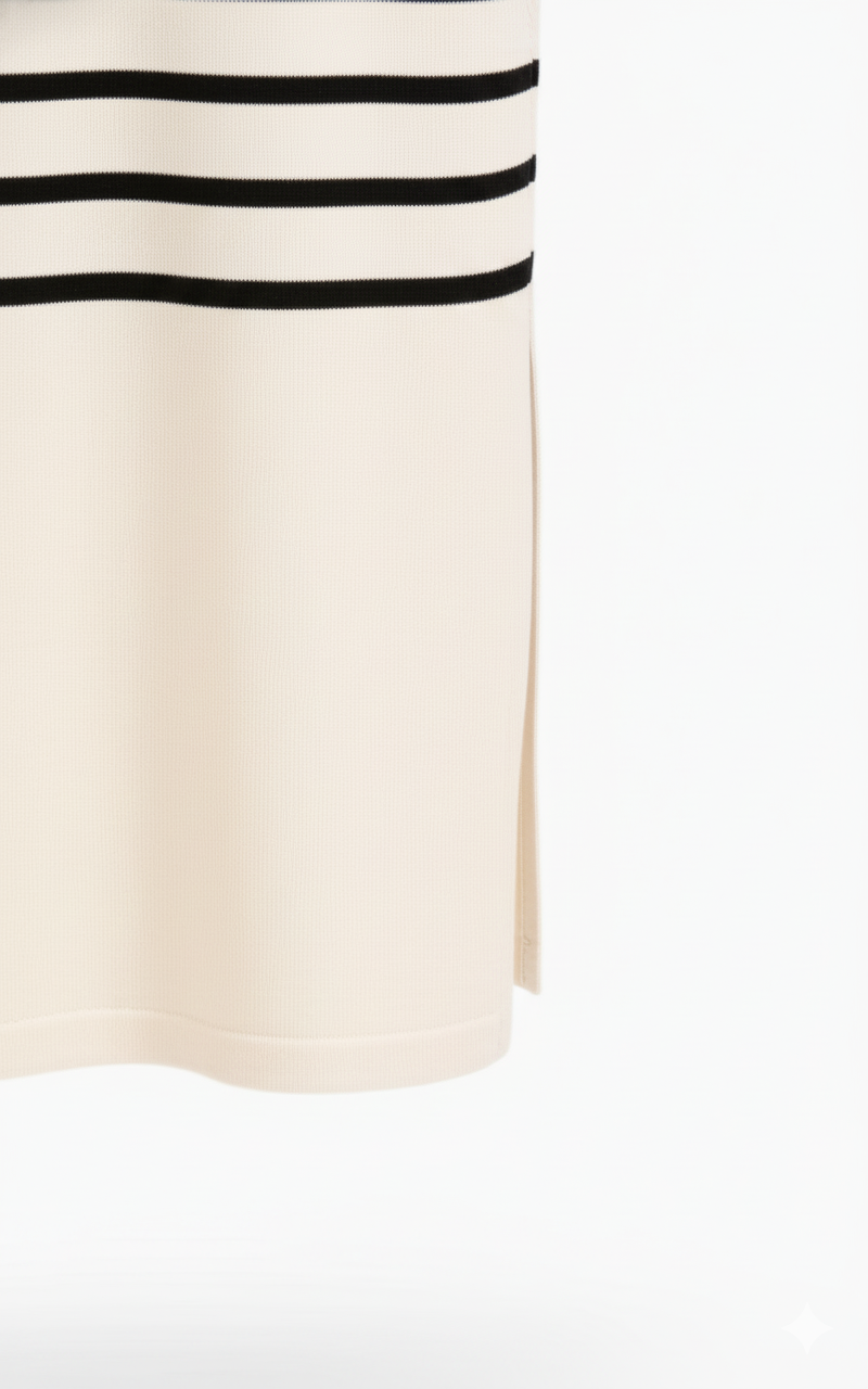 Striped Knit Midi Dress