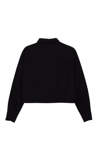 Cropped Button-Up Shirt