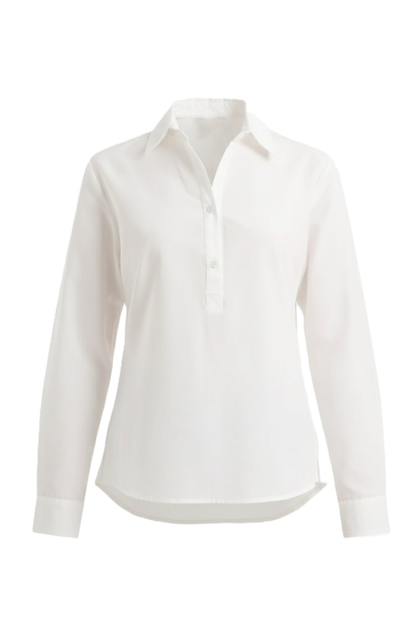 قميص بقصة عادية عالية ومنخفضة