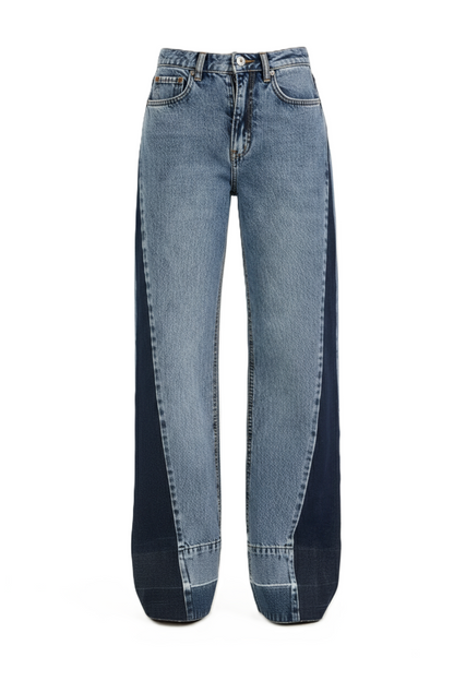 جينز بلوحة متباينة