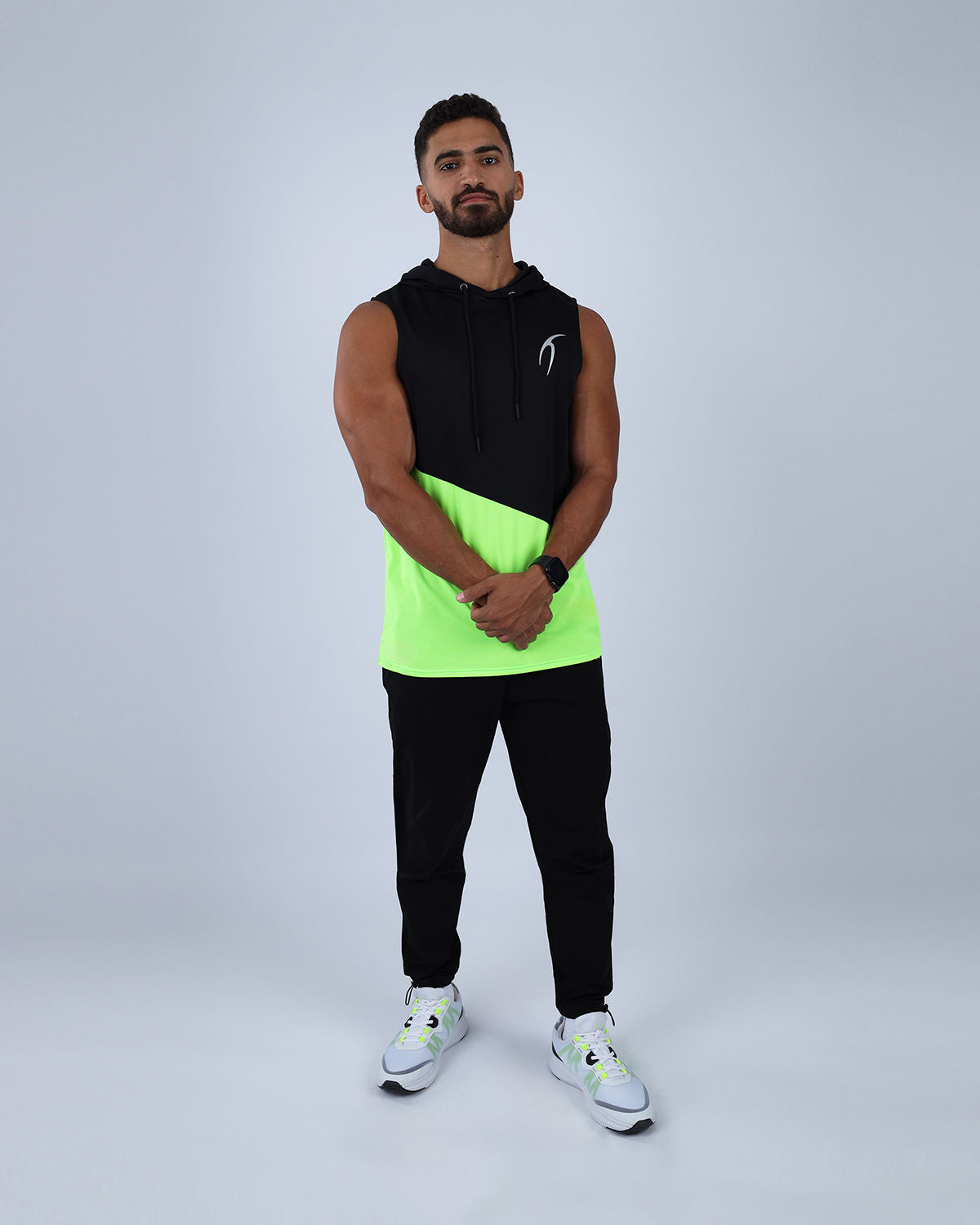 Green Sleeveless Breathable Hoodie