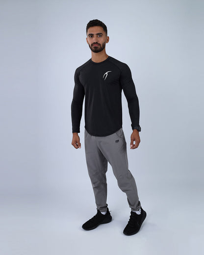 Black Long Sleeve Running T-shirt