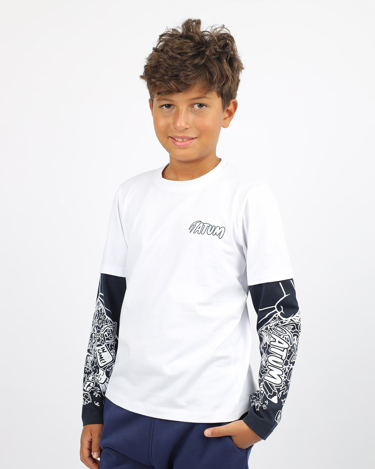 White Cotton T-Shirt for Teen Boys