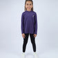 Purple Vivid Long-Sleeve Hoodie for Girls