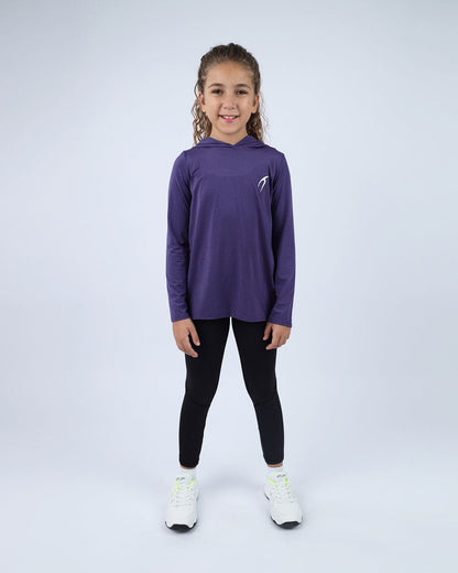 Purple Vivid Long-Sleeve Hoodie for Girls