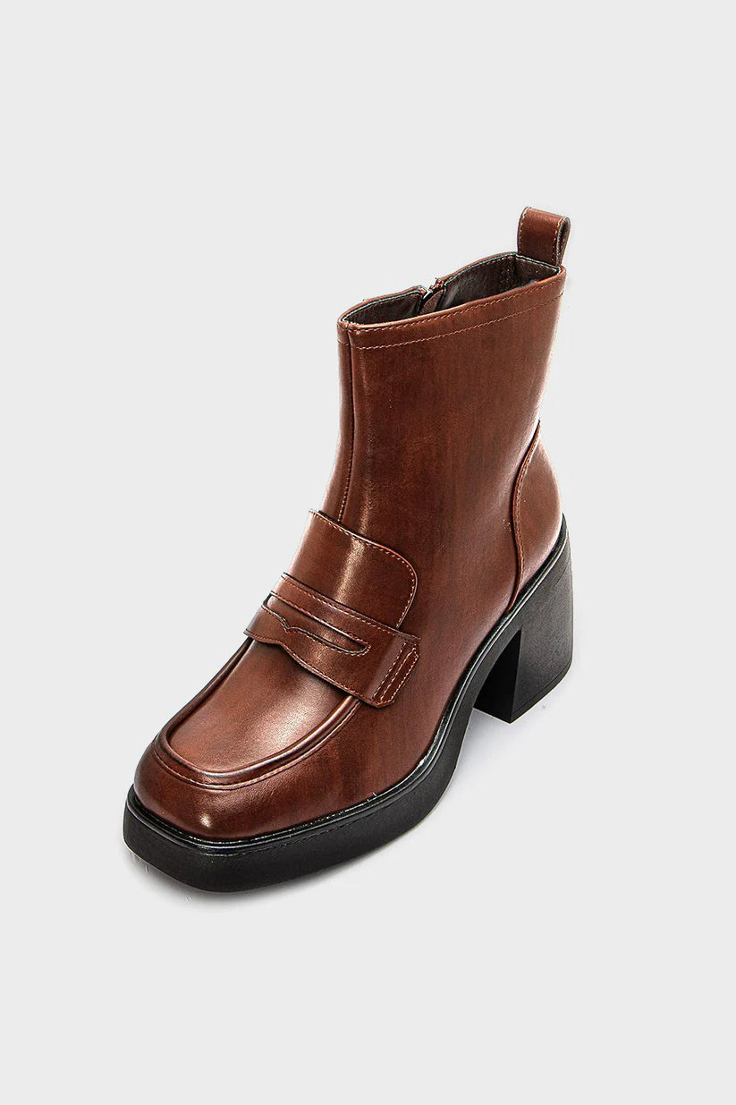 Shoeroom Brown High Heels Ankle Boot