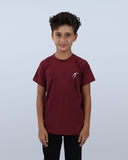 Burgundy Power-On Sports T-Shirt for Boys