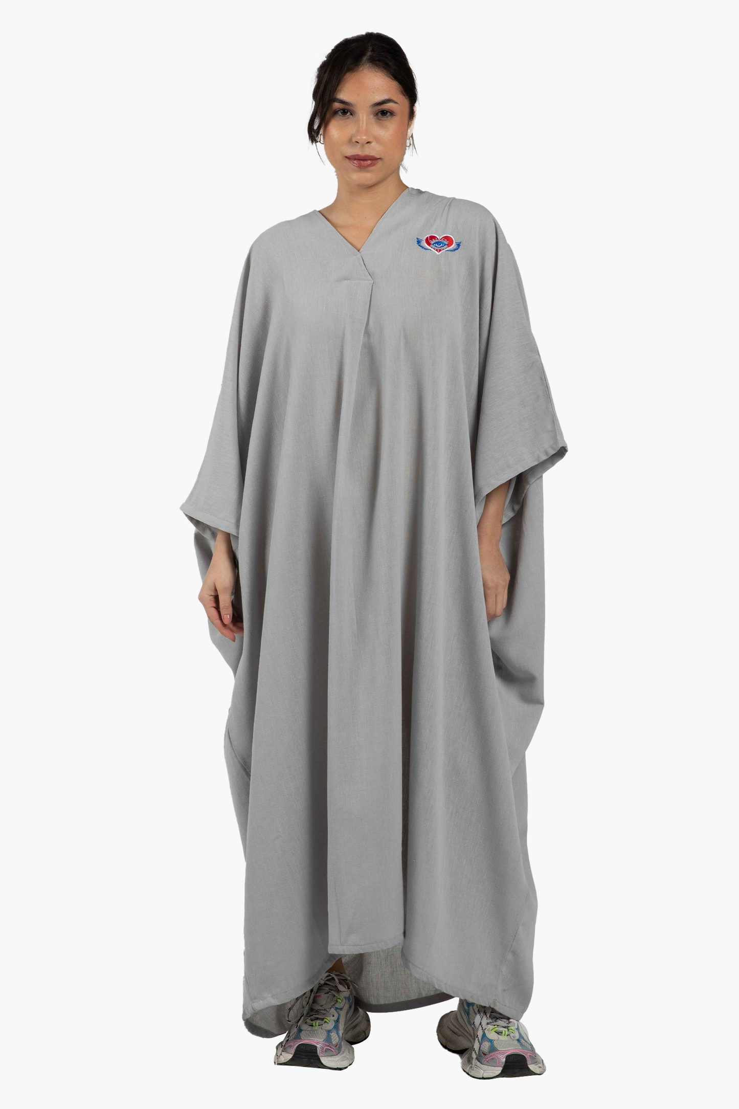 Deep V-Neck Abaya