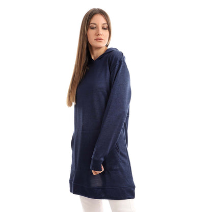 Kangaroo Pocket Long Hoodie - هودي طويل بجيوب متصلة