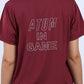 Burgundy Hyper Short Sleeves Training Top