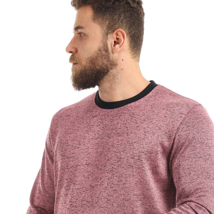 Round Elastic Cuffs Sweatshirt - سويت شيرت برقبة دائرية أساور مطاطية