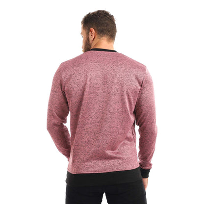 Knitted V-Neck Sweatshirt - سويت شيرت محبوك برقبة V