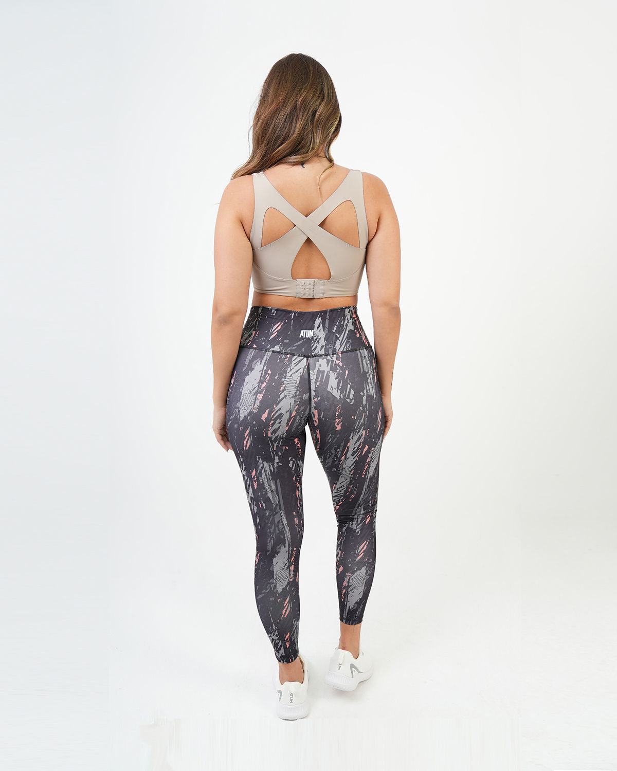 ATUM| Marble Printed Women's Leggings - Gray