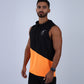 Orange Sleeveless Breathable Hoodie