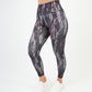 ATUM| Marble Printed Women's Leggings - Gray