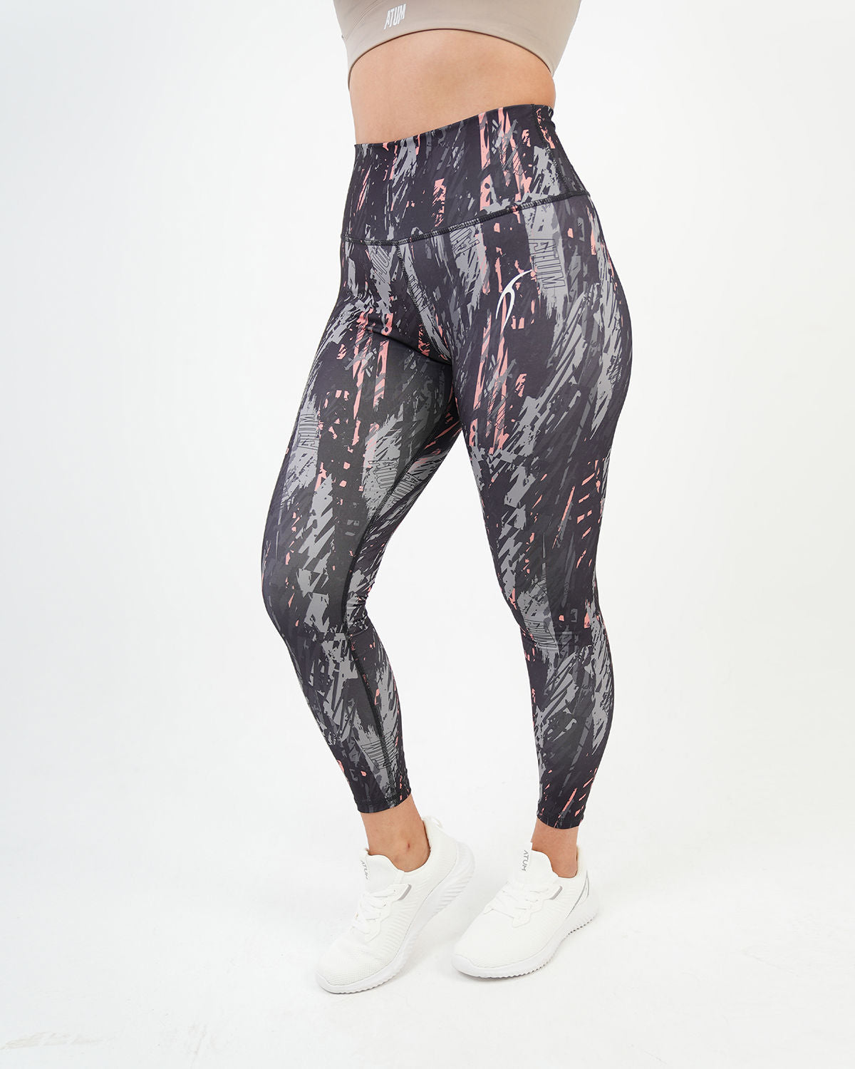 ATUM| Marble Printed Women's Leggings - Gray