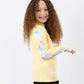 Yellow Printed Sleeve Top for Girls